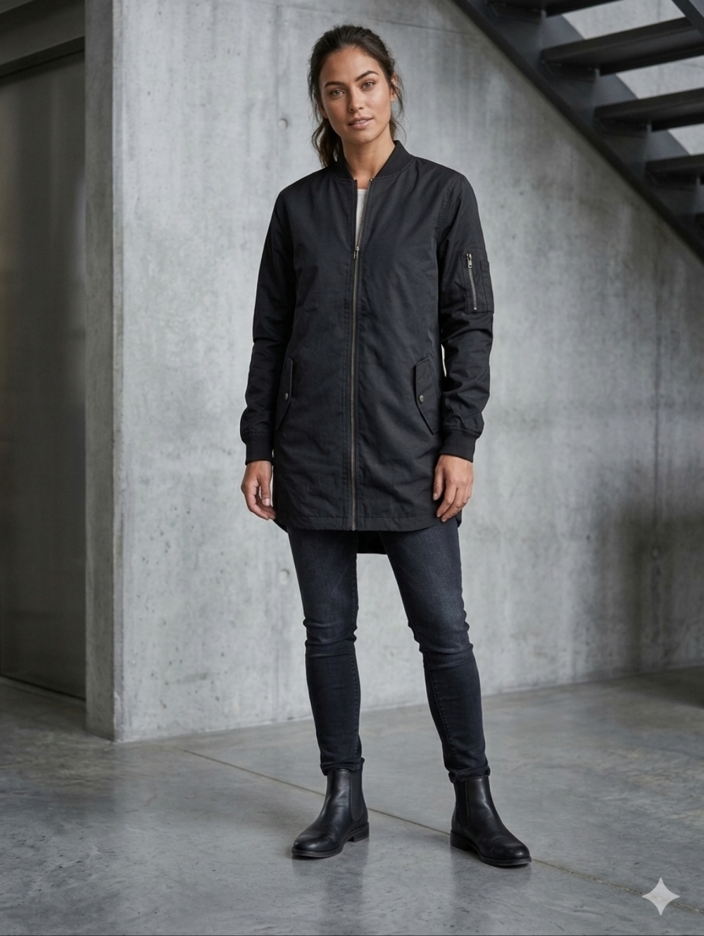 ODDI Black Bomber Jacket